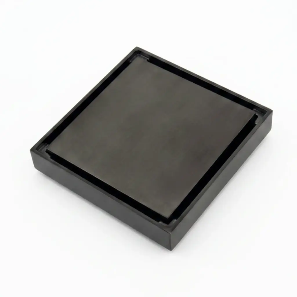 Desagüe Cuadrado 10x10 cm Ducha Rock Gun Metal