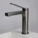 Grifería Baja Monomando Lavamanos Pura Gun Metal 