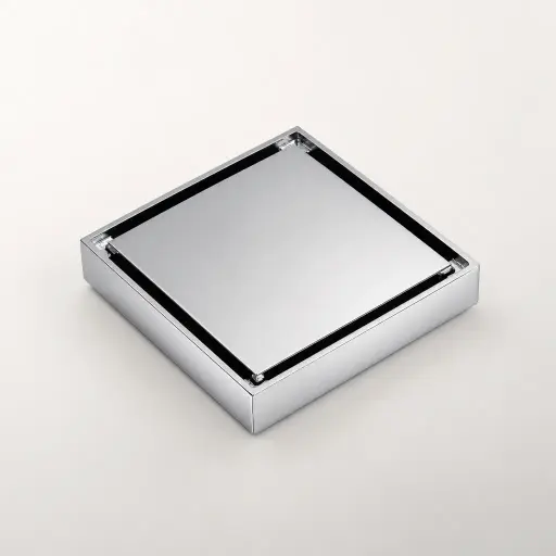 [RG8041] Desagüe Cuadrado 10x10 cm Ducha Inox Brillo