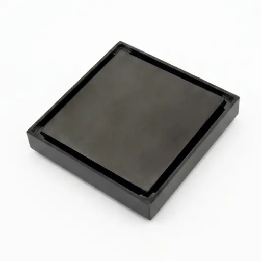 [RG8041-GM] Desagüe Cuadrado 10x10 cm Ducha Rock Gun Metal